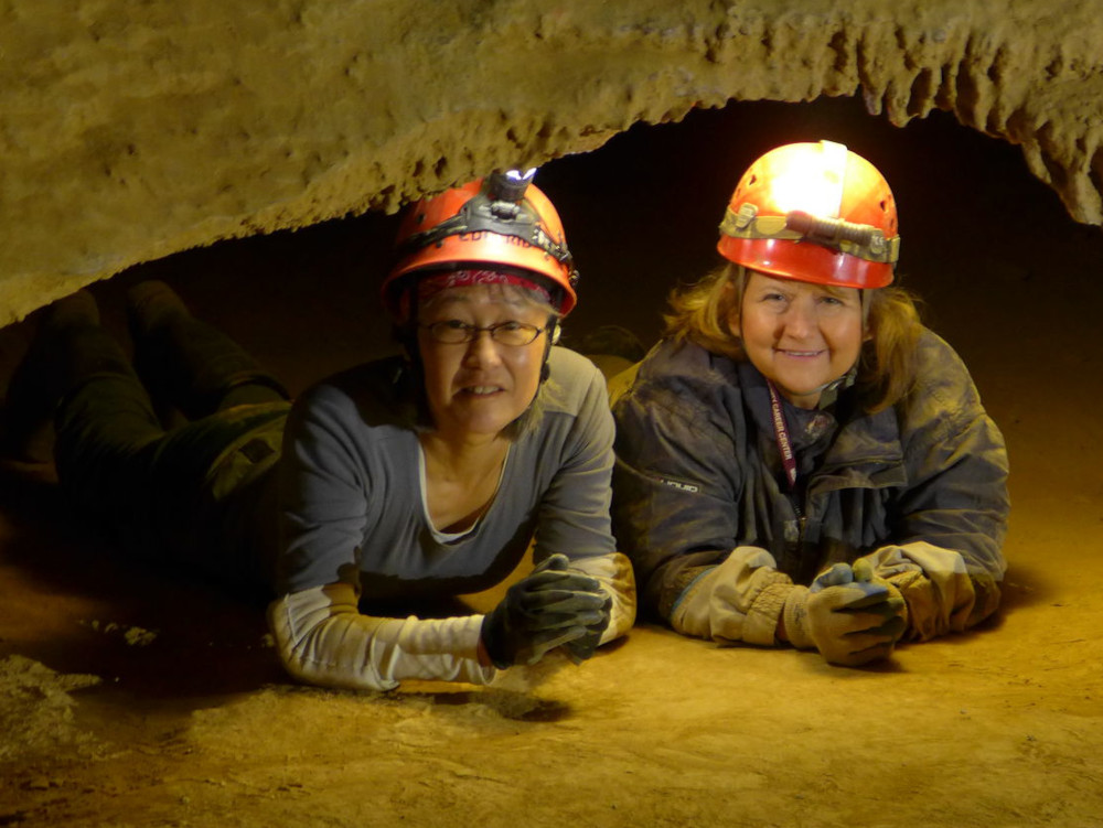 Sanae and Karen in Bone Cave